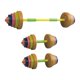 thumbnail image 1 of Juguetes para niños, mancuernas, barra para niños, relleno ajustable, herramientas de desarrollo sensorial para edades de 4 a 7 años, juego de pesas, Colores profundos, 1 of 10