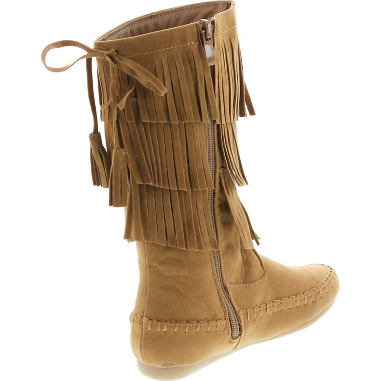 Minnetonka fringe top boots kids