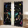 thumbnail image 2 of Castle Fairy Animal Teal Moth Black Out Curtains for Boys Girls,Bohemian Theme Curtains Pack of 2 (42x63 Each),Chic Floral Flowers Bedroom Curtains,Luxury Bedroom Decor, 2 of 6