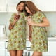 thumbnail image 4 of Balery Cute Avocado Camisón de manga corta con cuello redondo para mujer, cómodo y elegante., 4 of 6