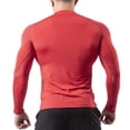 thumbnail image 4 of FRSASU Men's Compression Shirts Long Sleeve Cool Dry Workout Athletic Base Layer Running Basketball Cycling Undershirt Red, 4 of 6
