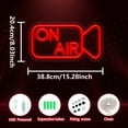 thumbnail image 3 of On Air Neon Sign for Wall Decor, USB Powered On Air Led Light Sign, Recording Light Sign for Bedroom Room, Game Room, Broadcasting Room, Music Studio, Play Room, 3 of 8