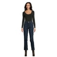 thumbnail image 5 of Time and Tru Women’s Mid Rise Straight Leg Jeans, 30" and 28" Inseams, Sizes 0-22, 5 of 5