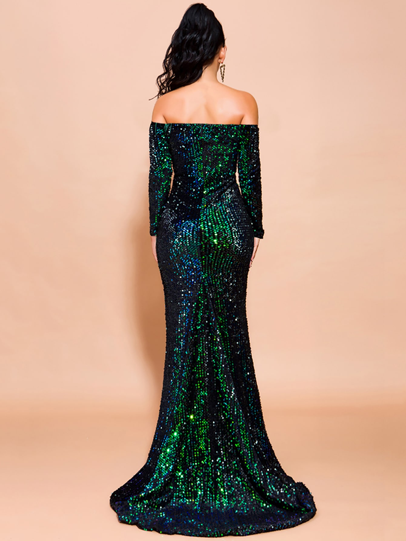 Off the shoulder fishtail prom dress Clearance