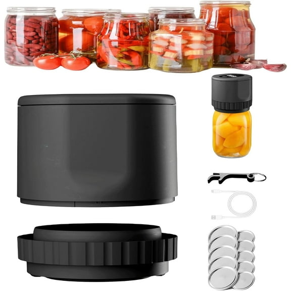 ky Food Vacuum Sealer Machine,Mason Jar Sealer for Wide Mouth and Regular Mouth Mason Jars (Black)