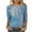 Sky Blue, variant on IROINNID Discount Polyester Long Sleeve T Shirt for Women Casual Printed Loose T-shirt Blouse Round Neck Tops,Blue