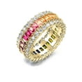 thumbnail image 2 of ADIRFINE 925 Sterling Silver Multi Colored Cubic Zirconia Eternity Band Ring, 2 of 5