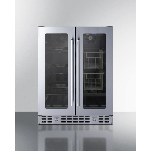 French door undercounter ADA compliant pantry for fruits, vegetables and perishables