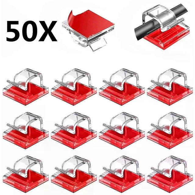 Self-adhesive Cable Holder Fixer Clips Organizer Clamp Management Adhesive For Home Office Car Clamp Wire Manager Wall Stickers
