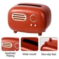 thumbnail image 4 of Retro Radio Pattern Tissue Box, ABS Material Modern Artistic Touch Practical Family Gifts for Home Office, 4 of 5