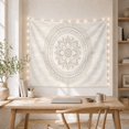 thumbnail image 5 of Floral Garden Circular with Mandala Frame Composed Concentric, Mystical Fantasy for Space Lovers, Galaxy Room Decor, Mother'S Day Gift, Tapestry Wall Hanging for Bedroom and Dorm, 5 of 7