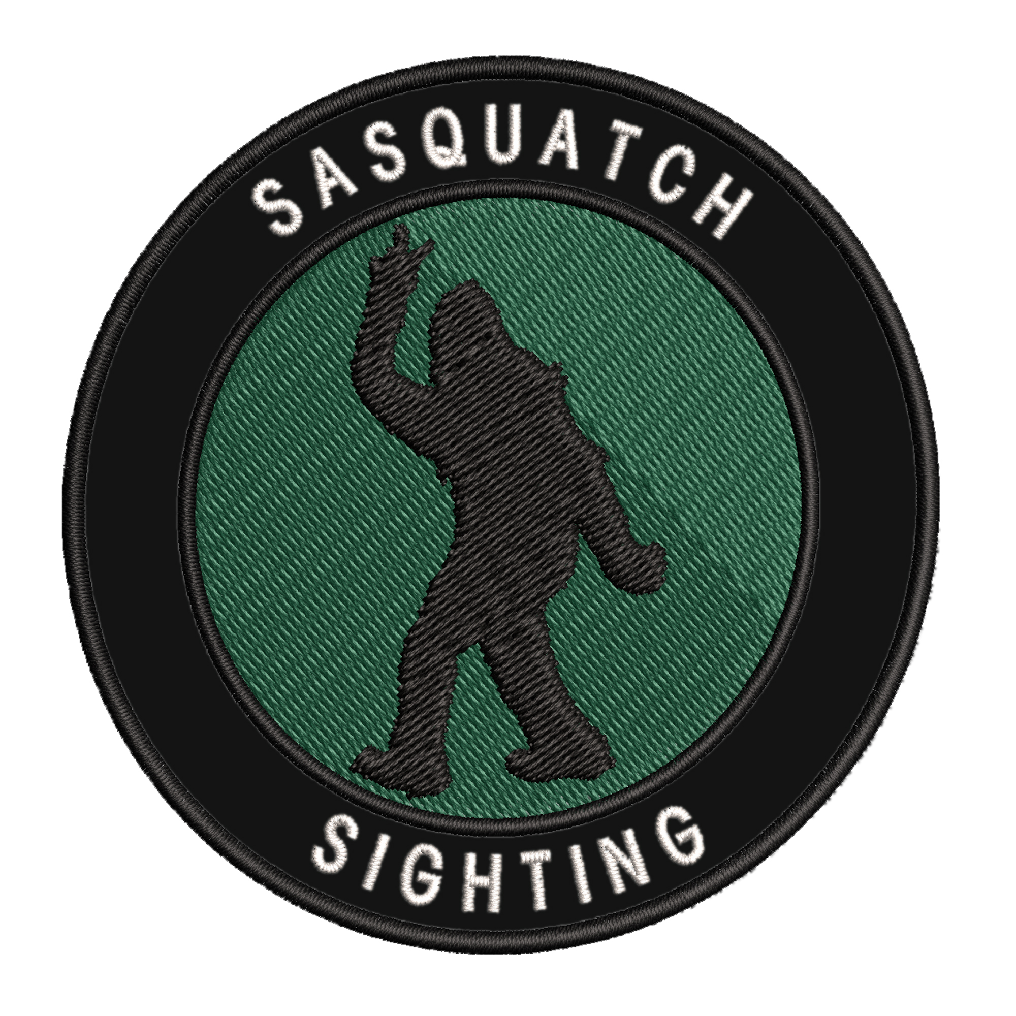 Sasquatch Sighting 3.5" Iron On Or Sew On Embroidered Fabric Badge