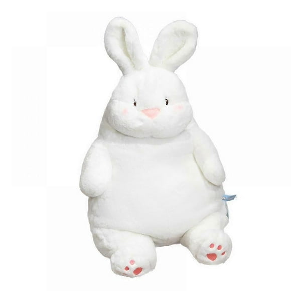 Bunny Stuffed Animal, Cute Rabbit Weighted Plush Pillow, Plushie Toy for Boys Girls and Adults, 17.5 inch White