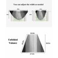 thumbnail image 6 of Waterfall Valances for Windows, Black Gray Ombre Kitchen Sheer Valance Curtains, Vintage Country Wooden Rod Pocket Elegant Swag Valances for Living Room Bedroom, 47.2"x38.5", 3 Panel, 6 of 8