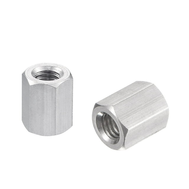 Unique Bargains Écrou de Couplage Hexagonal en Acier Inoxydable 304 Longueur 10mm, Lot de 10