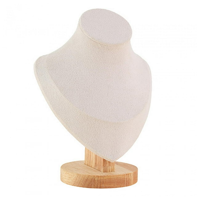 Exhibidor de joyas, maniquí, busto, soporte para colgantes, estante de almacenamiento, base de madera 85x147x178cm