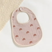 Cotton Soft Baby Bibs Infant Muslin Bib for Newborn Burp Cloths Bandana Scarf Kids Boys Girls Feeding Saliva Towel B-raibow