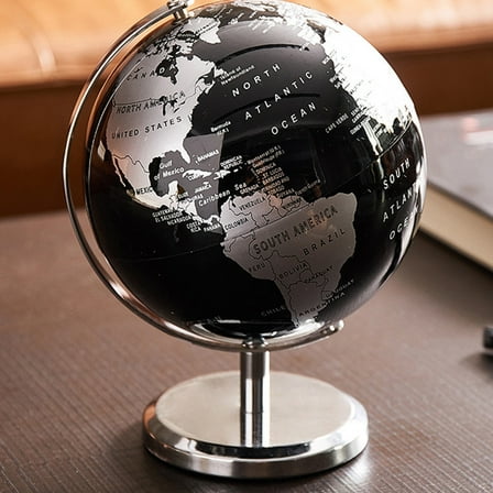 LEORX Decorative Globe Small World Globe Black 1Pc