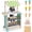 Blue, variant on OLAKIDS Wooden Grocery Store Marketplace Toy, Colorful Supermarket Pretend Play, Extra Storage 6 Ice Creams Scales Bells Chalkboards, Fun Indoor Farmer's Market Stand Set Gift for Ages 3+