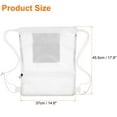 thumbnail image 2 of Bolsa de mochila de cuerda Uxcell 14.6" x 17.9" Tela Oxford Saco Cinch, Blanco, 2 of 7