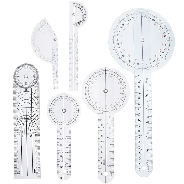 6pcs Angle Ruler Goniometer Medical Ruler Plastic Plastic Goniometer  Protractor