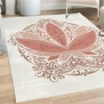 thumbnail image 1 of Lotus Decorative Rug, Flower Bloom Ornaments Exotic Petals Oriental Traditional Boho Design, Quality Carpet for Bedroom Dorm and Living Room, 6 Sizes, Dark Fuchsia, by Ambesonne, 1 of 4