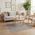 thumbnail image 3 of ODIKA 4'x6' Beige Abstract Geometric Pattern Washable Area Rug Contemporary Motif with Subtle Accents for Bedroom, Reading Nook, Pet Friendly & Non-Shedding, 3 of 7