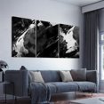 thumbnail image 2 of 3 Piece Abstract Wall Art Black and White Paintings Minimalist Wall Decor Graffiti Poster Modern Artwork Picture HD Canvas Print,Framed for Living Room Bedroom Bathroom, 12"x16"x3 Panels, 2 of 7