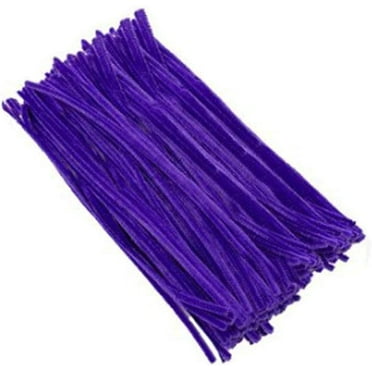 100 PCS Pipe Cleaners for Craft Chenille Stems for DIY Craft Art Decorations Supplies (Purple)