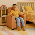 thumbnail image 6 of Olive & Opie Chase Kids/Toddler Recliner Chair - Push Back Lounge Sofa for Boys & Girls Age 3+, Vegan Leather Chestnut, 6 of 9