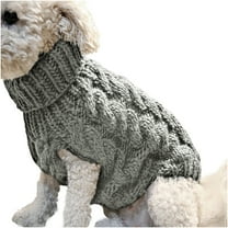 OAVQHLG3B Small Dog Sweaters Knitted Pet Cat Sweater Warm Dog Sweatshirt Dog Winter Clothes Kitten Puppy Sweater