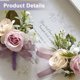 thumbnail image 3 of Juego de muñeca de rosa Artificial para la novia y el novio, juego de pelota de boda, ramillete decorado, flor de simulación de mano, 3 of 5
