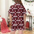 thumbnail image 6 of CAIVO 2 Piece Pajama Sets Children's Short Sleeve Lapel Button Down Shirts Tops With Shorts Set Christmas With Pockets Sleepwear, 6 of 6