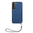 thumbnail image 2 of SaniMore Case for Samsung Galaxy A14 5G with Detachable Wrist Strap, [Flip Wallet & Card Slots & Flip Kickstand] PU Leather Wear-resistant Shockproof Anti-fall Luxury Cover, Blue, 2 of 6