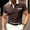 Brown(2025), variant on Yiliang 2025 Summer Mens Classic ColorBlocking Polo Shirt Beefy Muscle Short Sleeve Turndown Neck Garment Flexiable and Cozy Athletic Wear