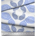 thumbnail image 3 of Soimoi Blue Poly Georgette Fabric Floral & Block Decor Fabric Printed Yard 52 Inch Wide, 3 of 3