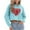 #08-Light Blue, variant on Tmtolofot Valentine's Heart Print Hoodies for Women Slim Cropped Hoodie Casual Hooded Sweatshirts Fashion Long Sleeve Pullover Tops Holiday Outfits Outwear New Years Eve Outfits Women Gray XXL