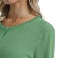 thumbnail image 5 of QUALFORT Women’s 100% Cotton Lightweight Button-Front Cardigan Sweater，crew neck Long Sleeve Knit, 5 of 7