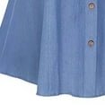 thumbnail image 6 of Women's Plus Size Denim Skirt High Waist A Line Midi - Elastic Waist Casual School Summer Skirt, 6 of 6
