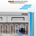 thumbnail image 4 of BENTISM 48"W Refrigerated Prep Table 12.85 Cu. Ft. Food Prep Fridge with 2 Doors, Adjustable Shelf, LED Temp Control, 4 of 9