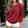 thumbnail image 5 of Tqcoqu Off the Shoulder Fuzzy Fleece Pullover Tops for Women, Long Sleeve Solid Color Loose Casual Warm Top, 2026 Fall Winter Fashion Clothes, 5 of 9