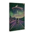 thumbnail image 3 of Stupell Industries Astronaut with Overhead UFO Fantasy & Sci-Fi Painting Wrapped Canvas Canvas Art Print Wall Art, 16 x 24, 3 of 7