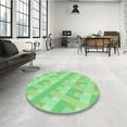 thumbnail image 4 of Ahgly Company Machine Washable Indoor Rectangle Transitional Jade Green Area Rugs, 8' x 12', 4 of 7