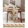 thumbnail image 3 of Red Mushroom Table Runner 72 Inches, Spring Floral Pastoral Butterfly Bed Runner Dresser Scarves Tabletop for Indoor Outdoor Parties/Ceremony/Banquet, 16" x 72", 3 of 8