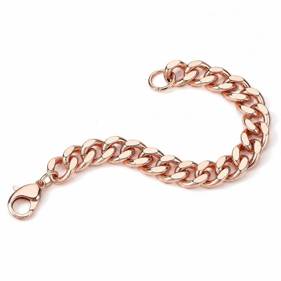 Lsupdaol Pure Solid Copper Link Bracelet for Men Women Health Valentine Jewelry Gift 7.5 inch
