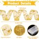 thumbnail image 3 of 1pc 39ft Christmas Ribbon Fairy Lights, Golden Christmas Lights, Lit Ribbon Garland Christmas Tree Golden Wreath Christmas Decoration Light, Indoor Outdoor Party Decorations, Warm White, 3 of 4