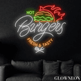 thumbnail image 3 of Glowneon Hot Burger Fresh & Tasty Neon Sign, Burger Store Led Decor, 3 of 4