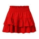 thumbnail image 5 of Pantalones culotte de mujer, de color liso, con pierna ancha y cintura alta, cintura elástica con lazo, estilo informal/deportivo, para llevar a diario en verano, 5 of 6