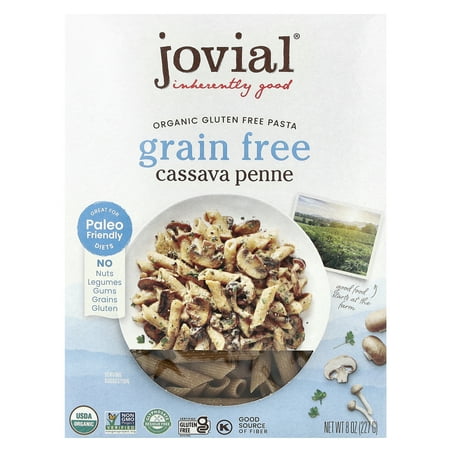 Jovial Organic Gluten Free Pasta, Cassava Penne, 8 oz (227 g)