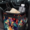 thumbnail image 6 of Wolf Car Trash Bin - Foldable with Lid, Leak-Proof, Hanging Storage Bag - Trash Can for Car, Car Garbage Can, 6 of 6